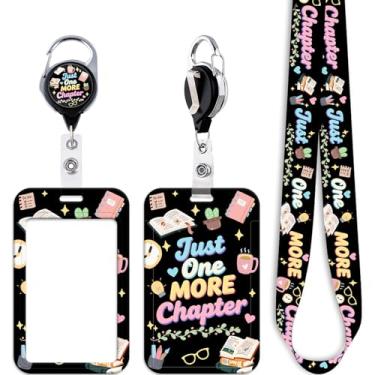 Imagem de Cordão preto fofo para crachá de identificação para professores, livros, porta-crachás retrátil, clipe para carretel, chaveiro fofo, porta-chaves, para mulheres, meninas, crianças, para trabalho e