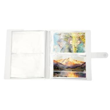 Imagem de PATIKIL Porta-cartão de índice de 10 x 14 cm, 1 pacote com fichário transparente para cartões de memória e organizador de cartões de 40 páginas, 160 cartões, pasta de plástico para cadernos de notas e