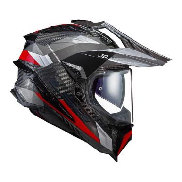 Imagem de CAPACETE LS2 EXPLORER CARBON FRONTIER VERMELHO-Unissex