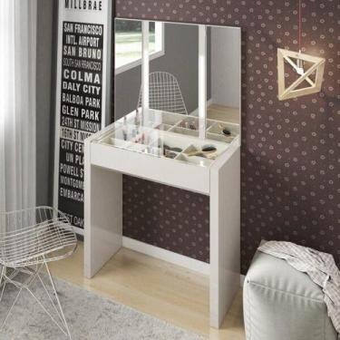 Imagem de Penteadeira Camarim com Espelho MDF 1 Gaveta Reta - Dalla Costa