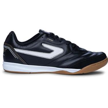 Imagem de Chuteira Futsal Topper Maestro Pro IV, Preto, Dourado, 37
