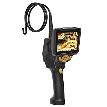 Imagem de Feiyxu Endoscópio industrial portátil, câmera digital 720p, 8,5 mm, 6 LEDs, rotação, boroscópio, cilindro, inspeção de motor com tela, rotação de 360 graus