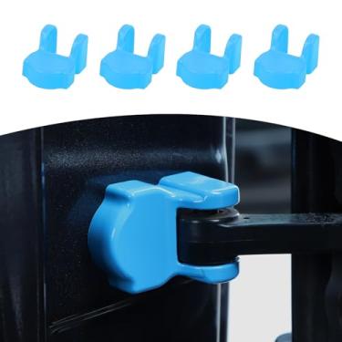 Imagem de JOSHELA Para Jeep JL Acabamento da tampa do limitador de porta azul claro para Jeep Wrangler JL JLU 2018+ para Gladiador JT 2020-Presente ABS Acessórios interiores 4 peças