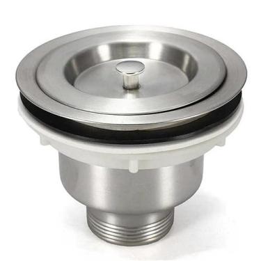 Imagem de Filtro De Drenagem Para Pia De Cozinha Em Aço Inoxidável Com Tampa De 