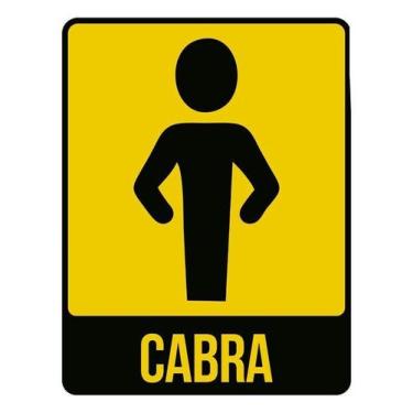 Imagem de Placa Sinalização Banheiro Feminino Cabra 27X35 - Sinalizo