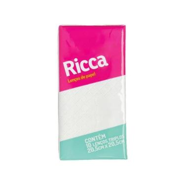 Imagem de Lenços De Papel Folhas Triplas Descartável 10 Unidades Ricca