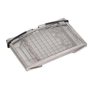Imagem de LiebeWH Torradeira de Acampamento Dobrável de Aço Inoxidável, Torradeira de Fogão Portátil Ao Ar Livre, Ideal para Piqueniques Com Estrutura Estável e Fácil Operação