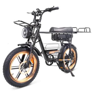 Imagem de BEMMY Bicicleta Elétrica para Adultos, Pneu Largo de 20”x4, 1000W, Bicicleta Elétrica de Motocicleta de 7 Velocidades, Bateria de 48V, até 50 Km/h. A única Loja Autorizada "Bemmy-BR" (1000W-006)