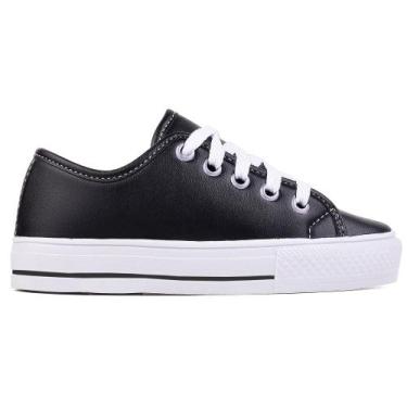 Imagem de Tênis Infantil Feminino All New Star Conection Casual Leve, 33, Preto