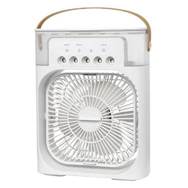 Imagem de Ventilador de Spray de Névoa de Água, Capacidade de Água 600Ml Ventilador de Mesa com Spray de Névoa Ventilador com Resfriamento a Água USB para Casa, Escritório, Acampamento