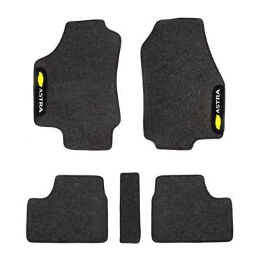 Imagem de Tapete Automotivo Astra Borracha PVC Preto 5 Peças