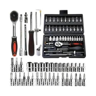 Imagem de Conjunto De Ferramentas De Reparação Automotiva Com 46 Peças, Chave De