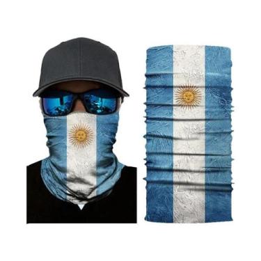Imagem de Balaclava Masculina Sem Costura Com Bandeira Nacional, Lenço Mágico, F
