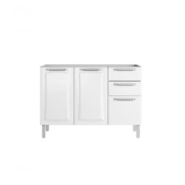 Imagem de Balcão Cozinhas Itatiaia Tarsila - 3 Portas E 2 Gavetas C- Entrada Para Pia - Branco