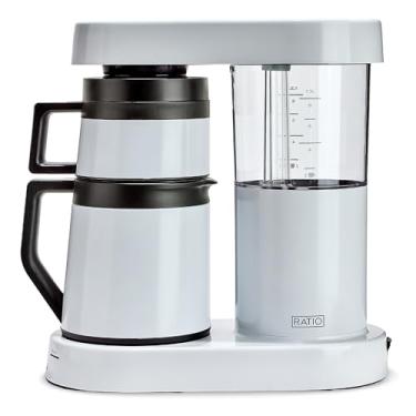 Imagem de Ratio Máquina de café Six Series 2 - Cafeteira automática de gotejamento - 1,25 L/1,134 g - Brews 2-8 xícaras - Branca