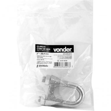 Imagem de Clips Para Cabo De Aço 1'ཕ,40 Mm Cartela Com 1 Peça Vonder