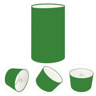 Imagem de Cúpula Abajur E Luminária Cilíndrica Vivare Cp-7002 ø13x30cm - Bocal Nacional Verde-folha