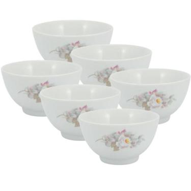 Imagem de Conjunto 6 Bowls 500ml Porcelana Schmidt - Dec. Eterna E351