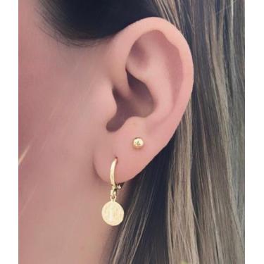 Imagem de Brinco Argola Articulada São Bento Folheada a Ouro 18k - Érica Santini