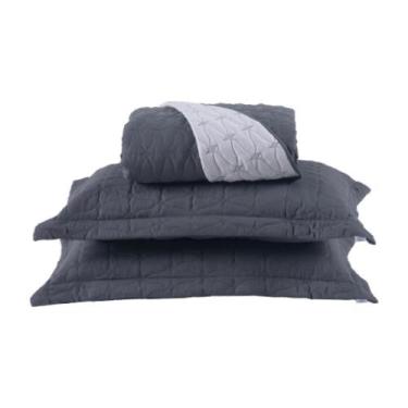 Imagem de Cobre Leito 3 Peças Casal Percal 200 Fios Cristal 100% Poliéster - Gra