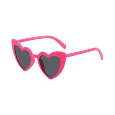 Imagem de Óculos De Sol Retro Em Forma De Coração Para Mulheres, Cores Candy, Pr