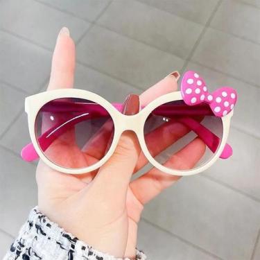 Imagem de Óculos De Sol Plásticos Com Proteção UV Para Meninas Com Laço Óculos D