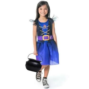 Imagem de Fantasia Infantil Bruxinha Tam Gg Carnaval Dia Das Bruxas - BRUXIMTAMG