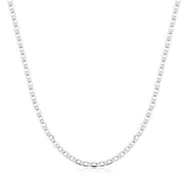 Imagem de Corrente Cordão Piastrine 70cm De Prata 925 Maciça