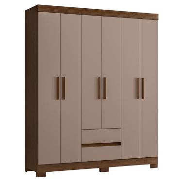 Imagem de Guarda Roupa Solteiro Olímpia 6 Portas 2 Gavetas - Móveis Albatroz