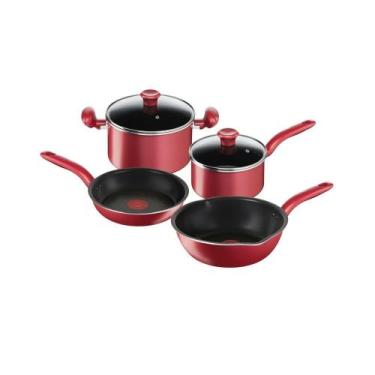 Imagem de Jogo de Panelas Tefal So Chef 4 Peças Vermelho