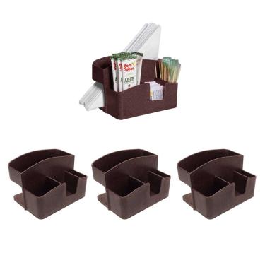 Imagem de Porta Guardanapo de Mesa Marrom Restaurante Bar Boteco 4un