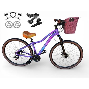 Imagem de Bicicleta Aro 29 Absolute Hera Feminina Vintage Retrô Shimano 21v Hidráulica Confortável Cesta-Feminino