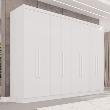 Imagem de Guarda-Roupa Casal Pinheiro 8 Portas 4 Gavetas Branco - Pnr Móveis