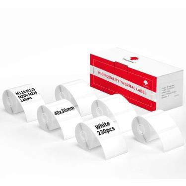 Imagem de Etiquetas térmicas Phomemo M110 Original 40x30mm, pacote com 6