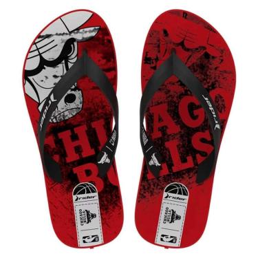Imagem de Chinelo Masculino Basquete Dedo Feel NBA Rider 12378 Vermelho 37/38-Unissex