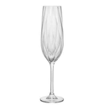Imagem de Jogo 6 Taças Champagne Uria Em Cristal 270ml Luxo Bohemia - Hauskfraft