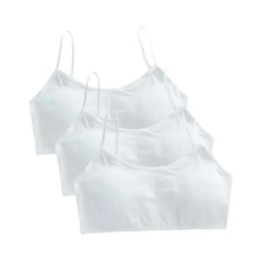 Imagem de Sutiã Esportivo Sem Fio Para Meninas Adolescentes, 3 Peças, Roupa Ínti