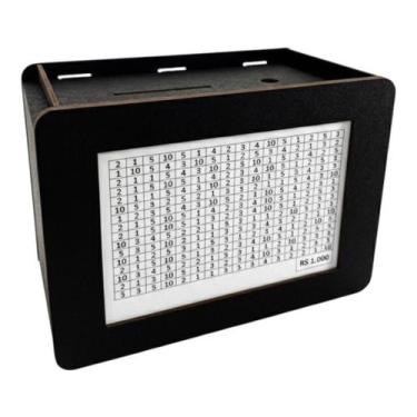 Imagem de Cofre Desafio Japones 365 Dias MDF Cofrinho de Metas R 1000 5000 10000