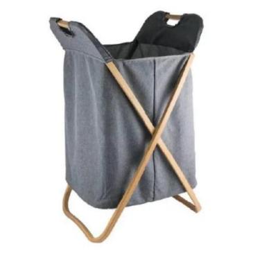 Imagem de Cesto Para Lavanderia Com Bambu Gre Bh20405 - Mimo Style