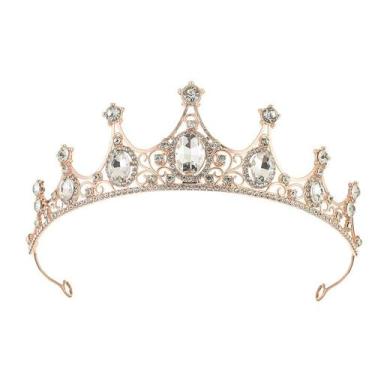 Imagem de Coroa Tiara Noiva Enfeite Casamento Strass Festas Luxo - - anjo da mam