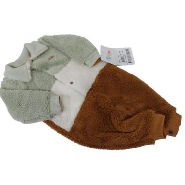 Imagem de Macacão Dupla Face Pelo Bebê Menino Paraiso Inverno Rf 14506, Caramelo