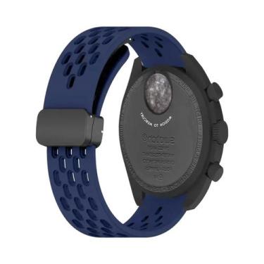 Imagem de Pulseira De Silicone Esportiva Magnética De 40mm Para Omega X Swatch N