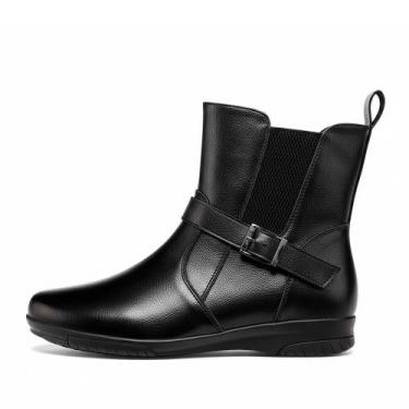 Imagem de Bota Mooncity Chelsea com Fivela REF:71145, Preto, 37