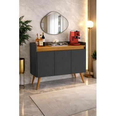 Imagem de Armario Aparador Buffet Prime Sala Luxo 3 Portas Pés Palito Cores - MJ