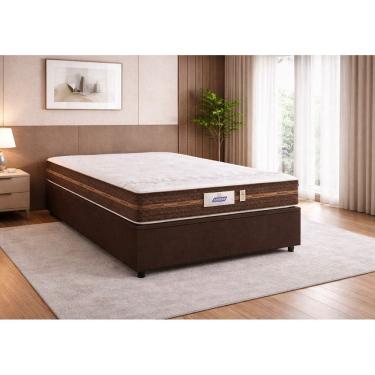 Imagem de Cama Box Baú Casal Colchão Molas Flora Gazin 138x188x63cm 