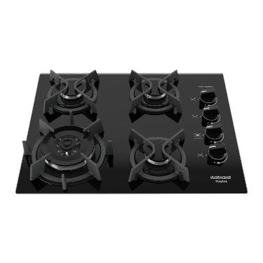 Imagem de Cooktop a Gás ITATIAIA Itaplus 3700000492 4 Bocas Vidro Temperado Tripla Chama Preto Bi...