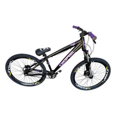 Imagem de Bicicleta Gios 4 preto com roxoTrix FRX Evo Single do grau Freios Hidr