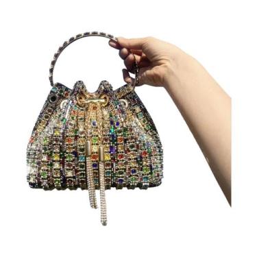 Imagem de Bolsa De Ombro De Luxo Para Mulheres Com Cristais E Strass, Clutch Des