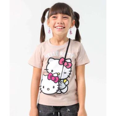 Imagem de Blusa Infantil Hello Kitty Bolsinha Tam 4 a 10 Bege-50018 - Sanrio, Be