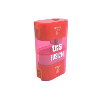 Imagem de Apontador com Depósito e Borracha Tris Fusion com Lâmina de Aço Antiferrugem e Corpo Ergonômico 1 Unidade Vermelho
